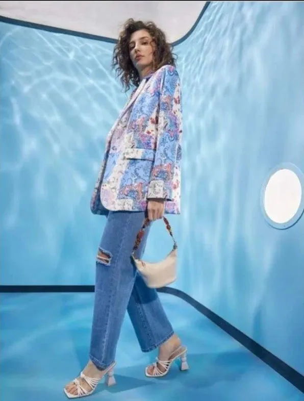 Blazer bleu marine femme chic