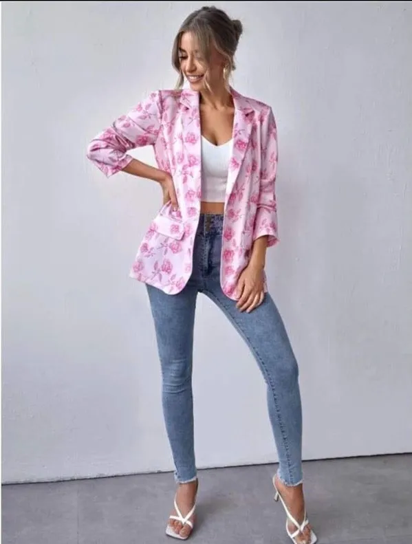 Blazer bleu marine femme chic