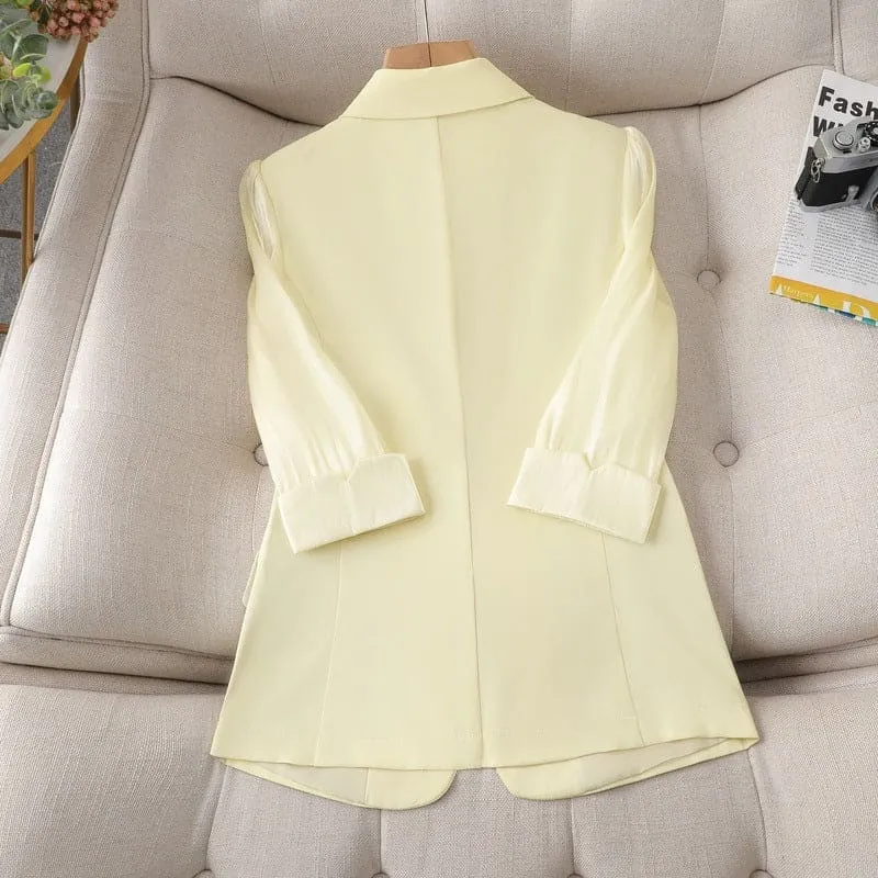 Blazer femme chic jaune