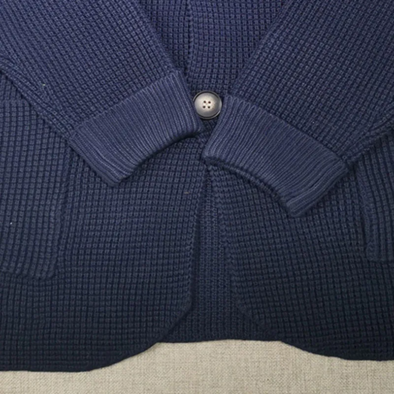 Blazer vintage en tricot à col montant