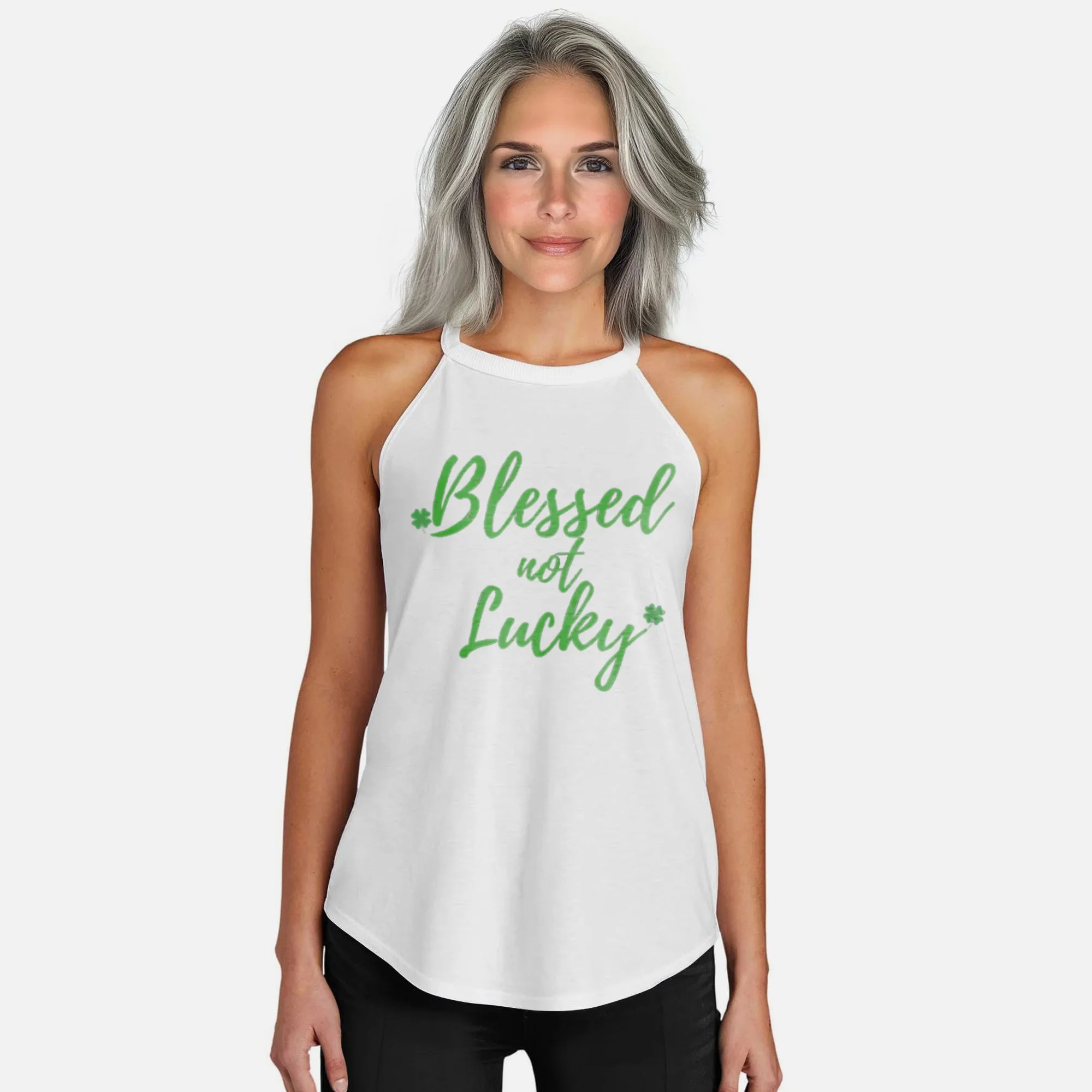 Blessed Not Lucky Rocker Tank