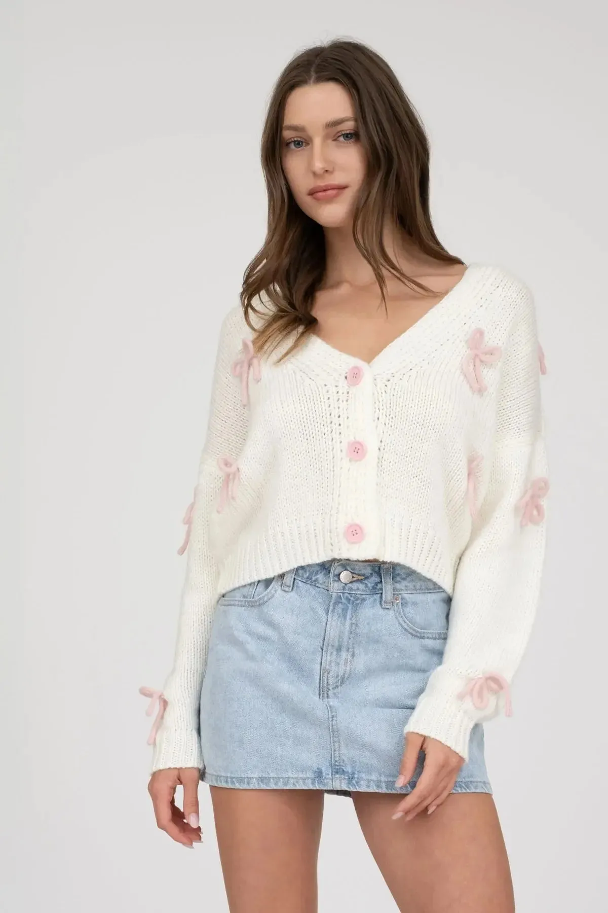 Blu Pepper Cutesy Bow Cardi – Charming & Cozy