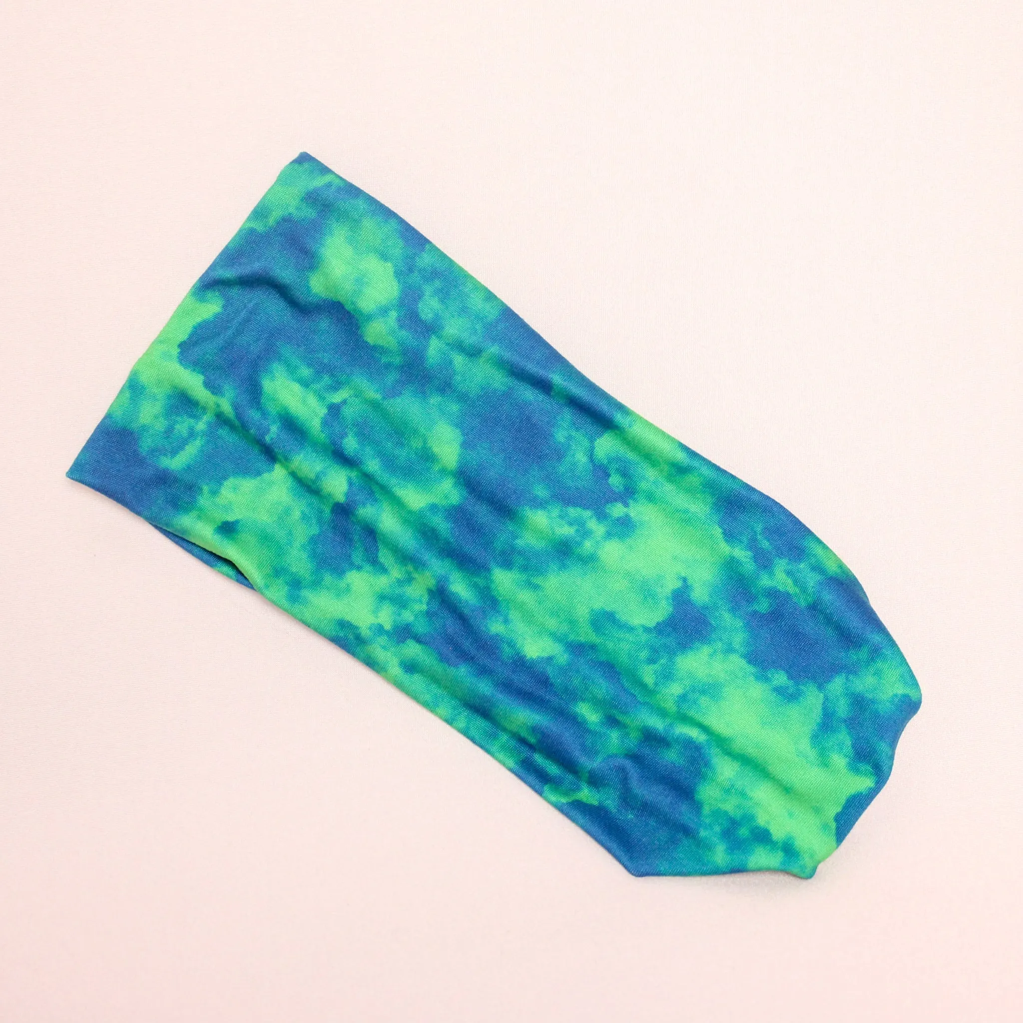 Blue and Green Stretch Headband