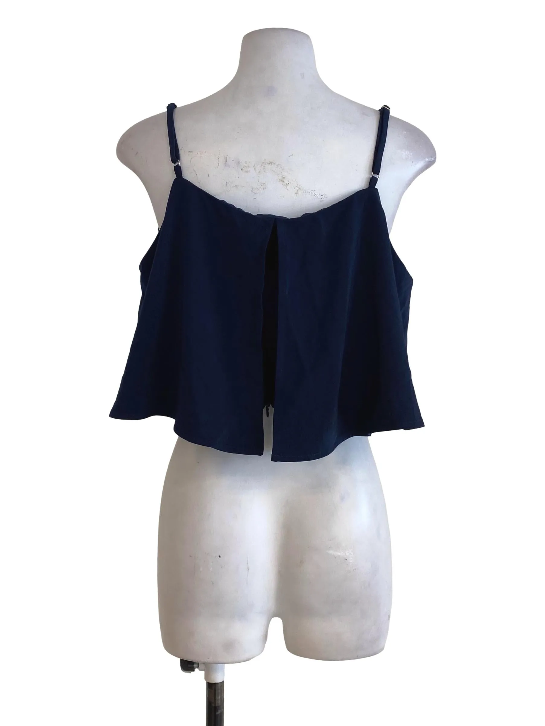 Blue Layered Crop Top