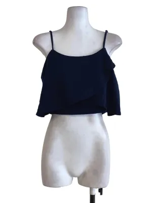 Blue Layered Crop Top