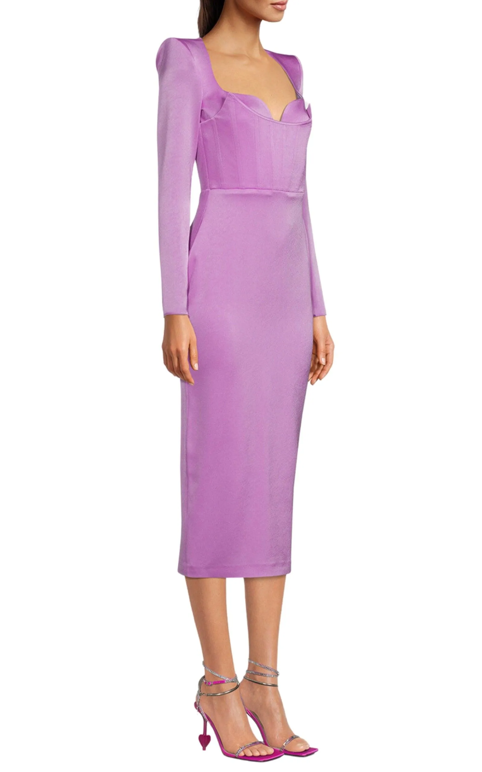 Blythe Satin Crepe Corset Dress