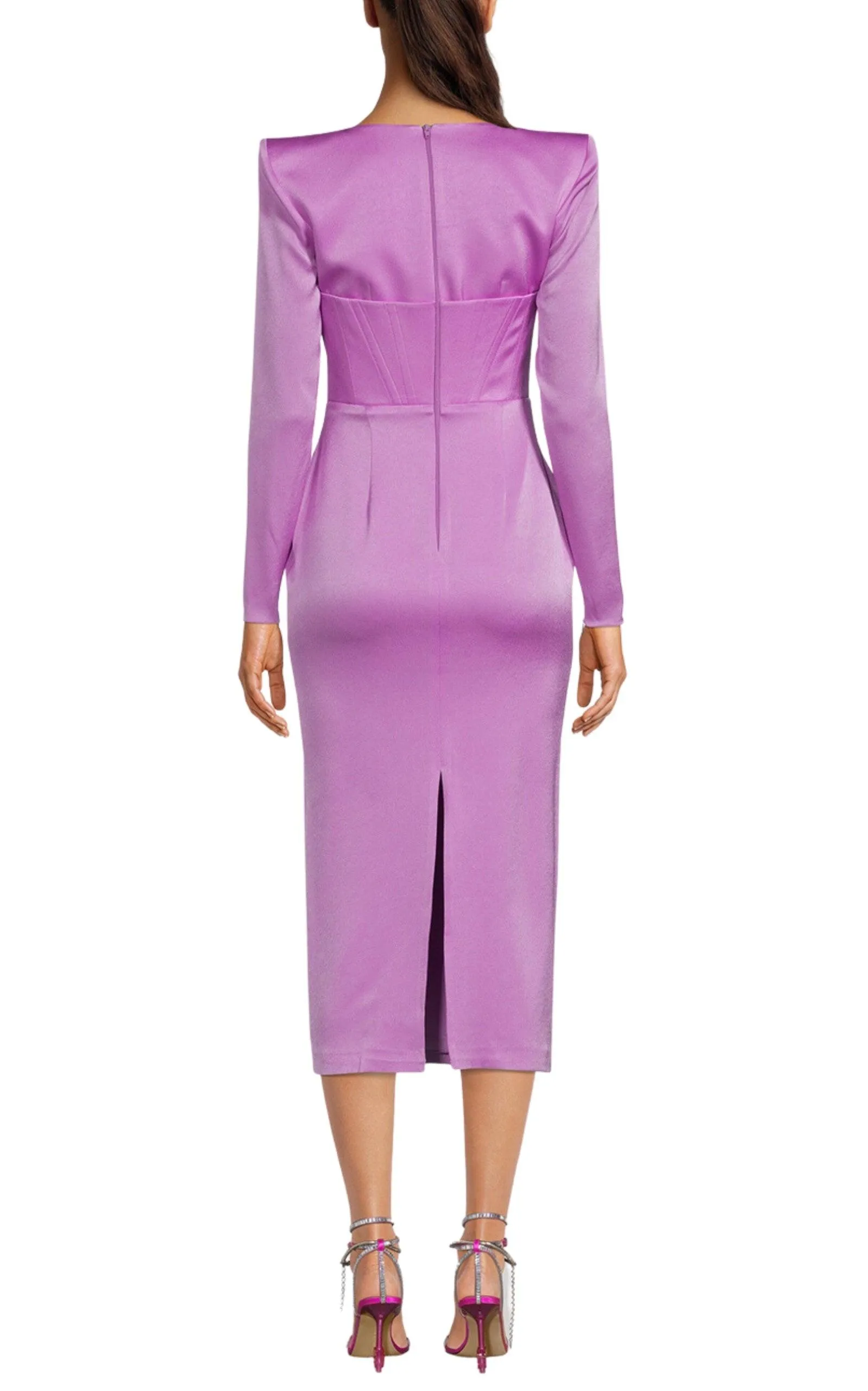 Blythe Satin Crepe Corset Dress