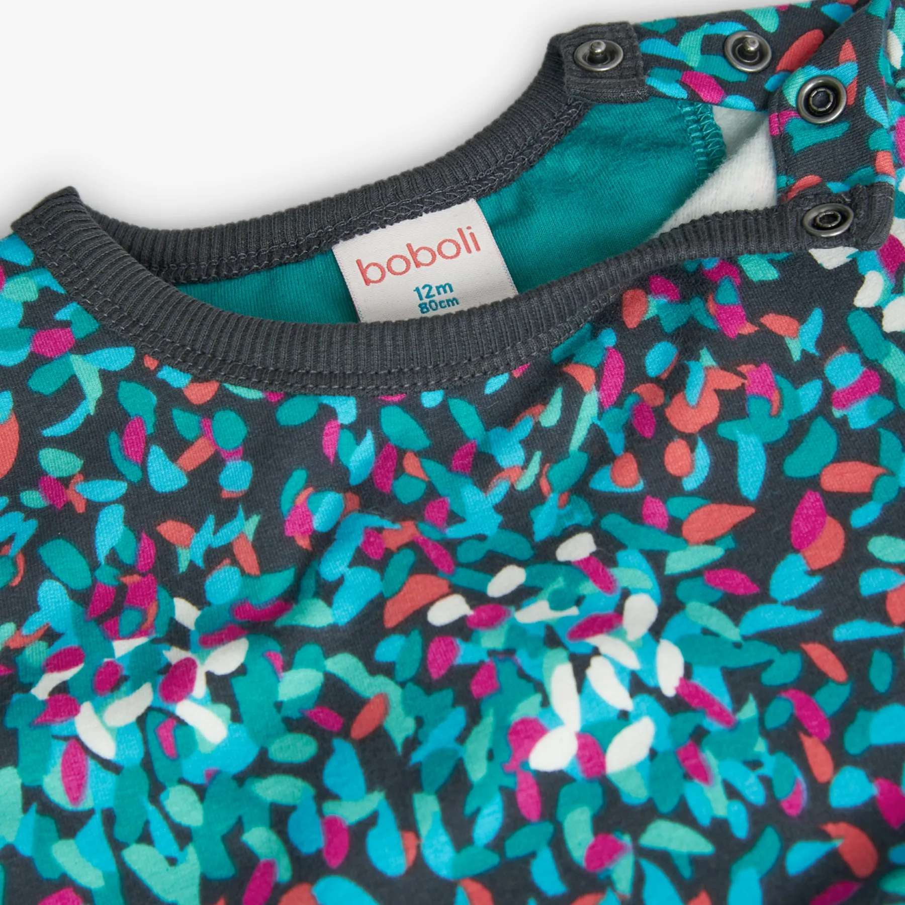 Boboli Mosaic Fleece Print Dress and Tights