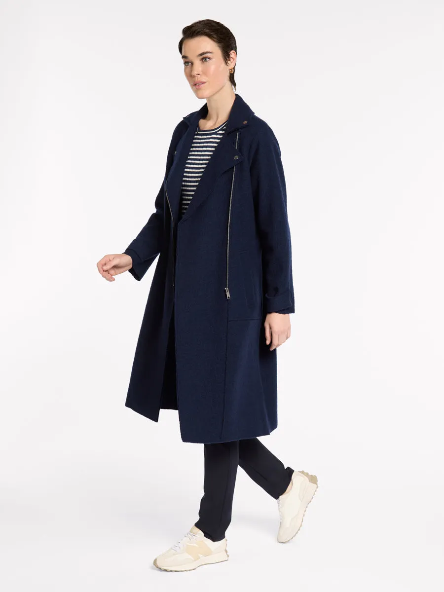 Boiled Wool Moto Coat