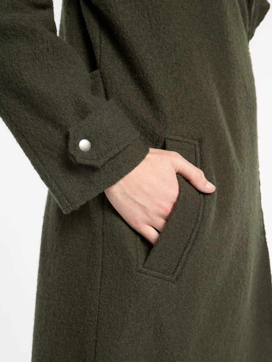 Boiled Wool Moto Coat