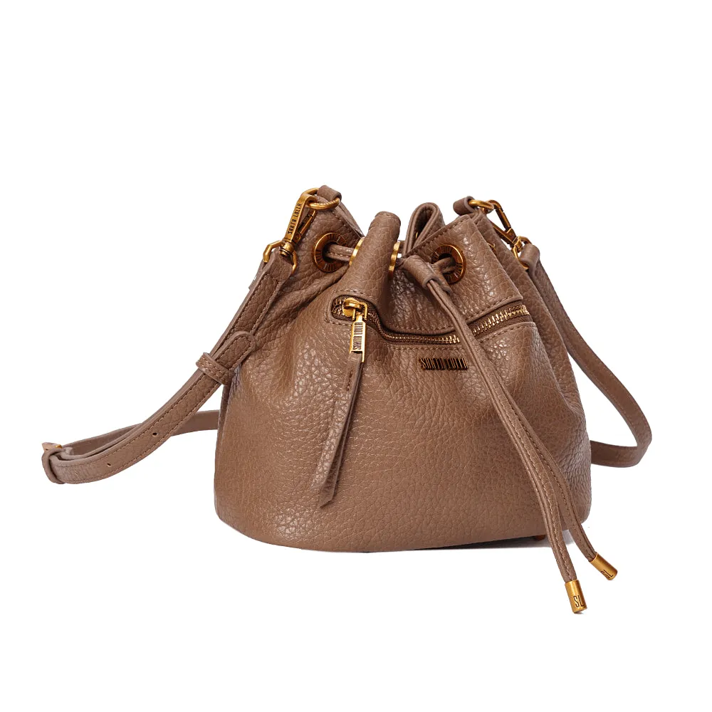 Bolsa Bucket Marrom Santa Lolla Alça Transversal