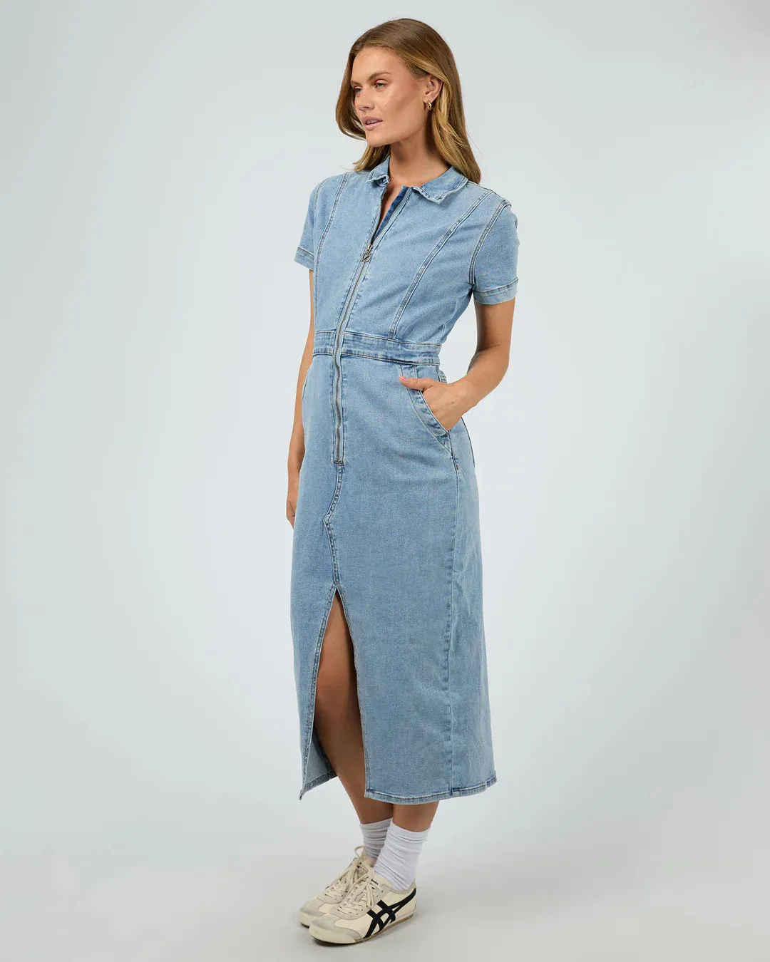Boston Midi Dress - Light Blue