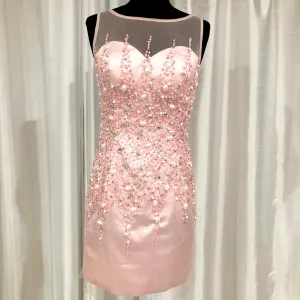 BOUTIQUE Short Form Fitting Light Pink Gown Size 4