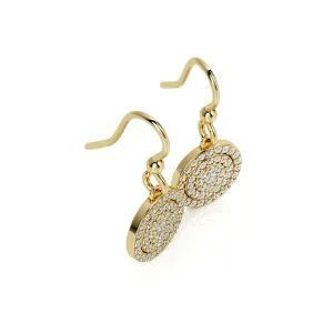 Bring To Light Earwire Earrings 2 Natural Diamonds in Yellow Gold