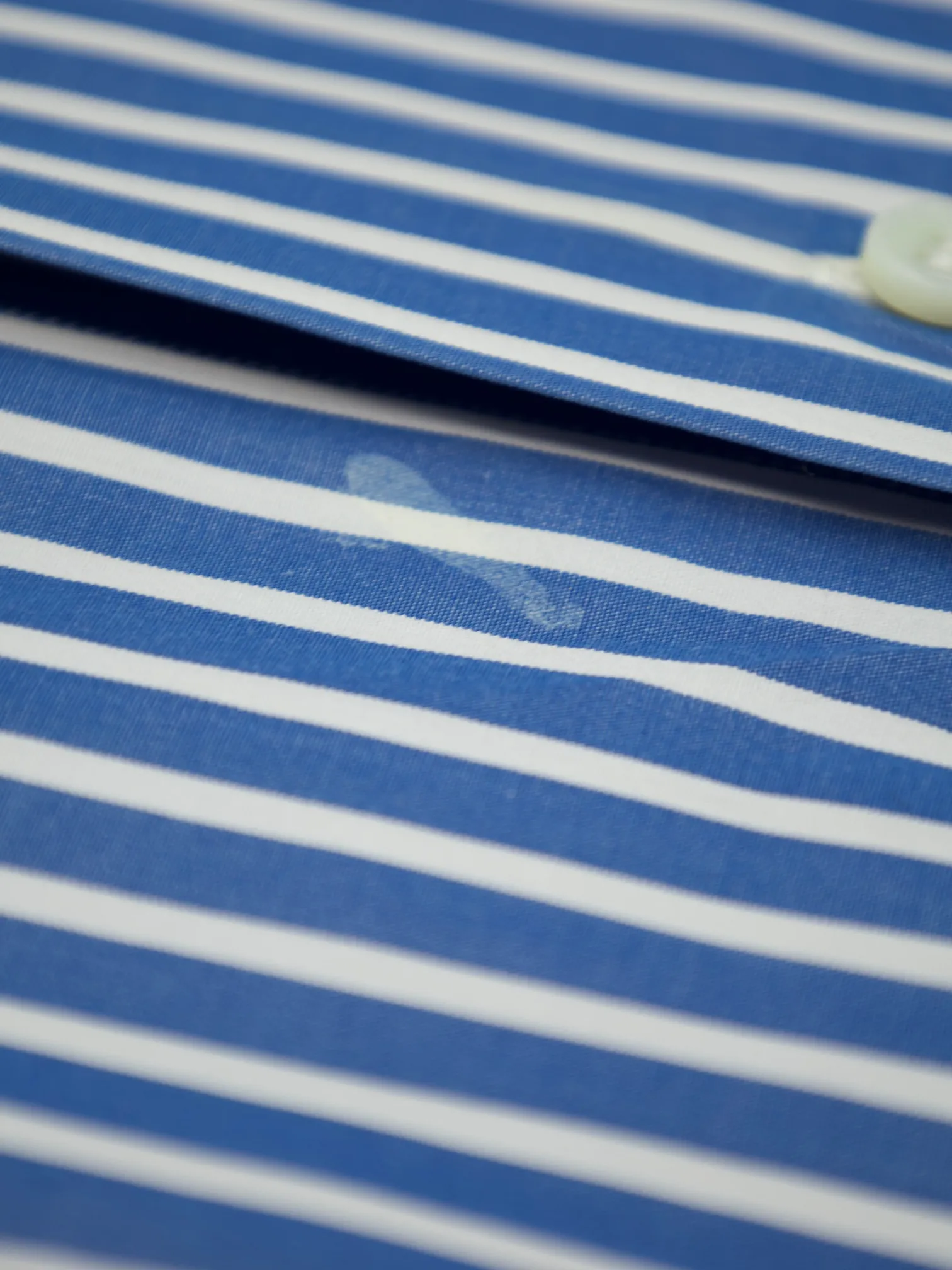Brioni White & Turquoise Cotton Bengal Stripe Shirt