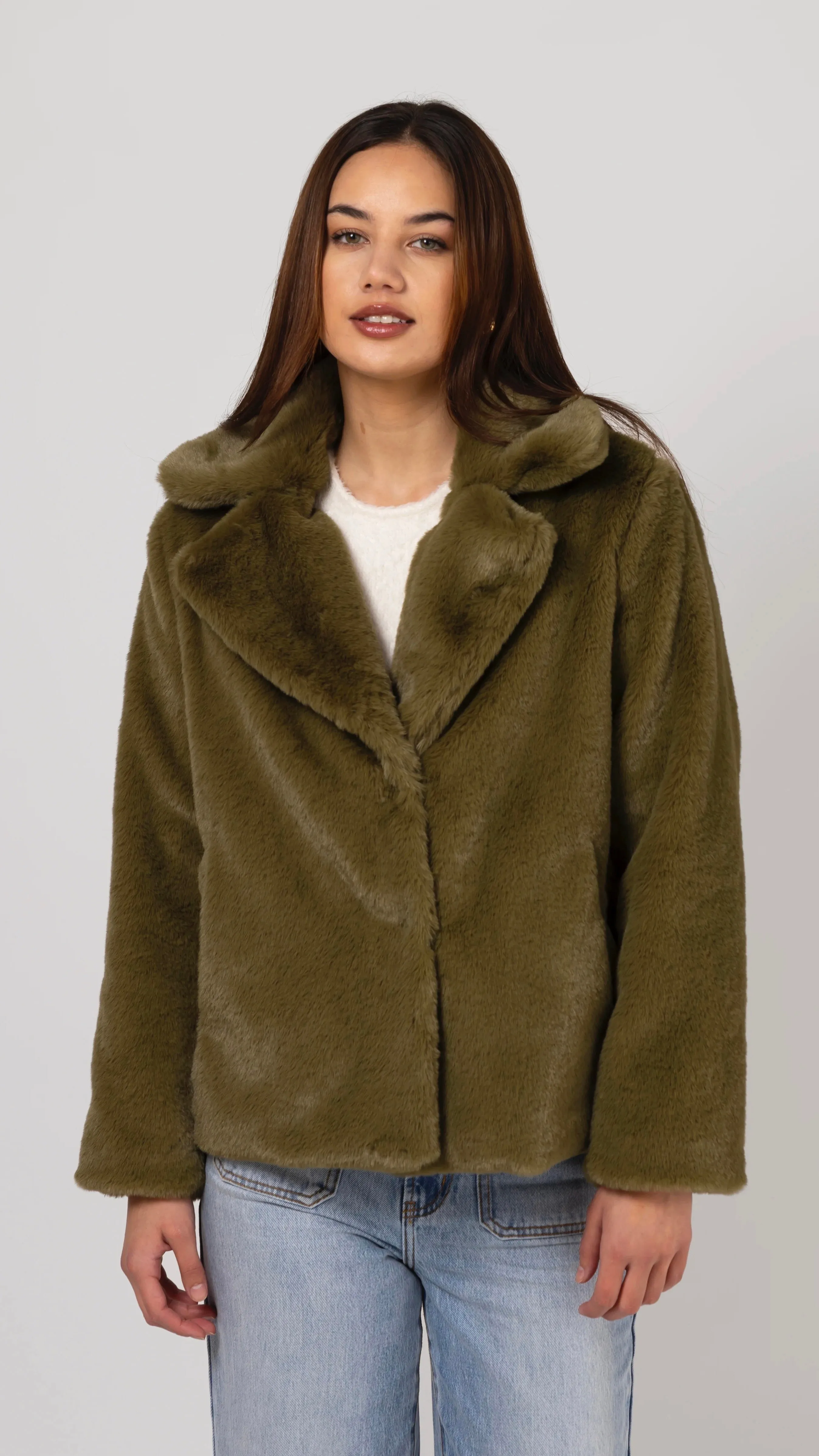 Britta Fur Jacket Moss