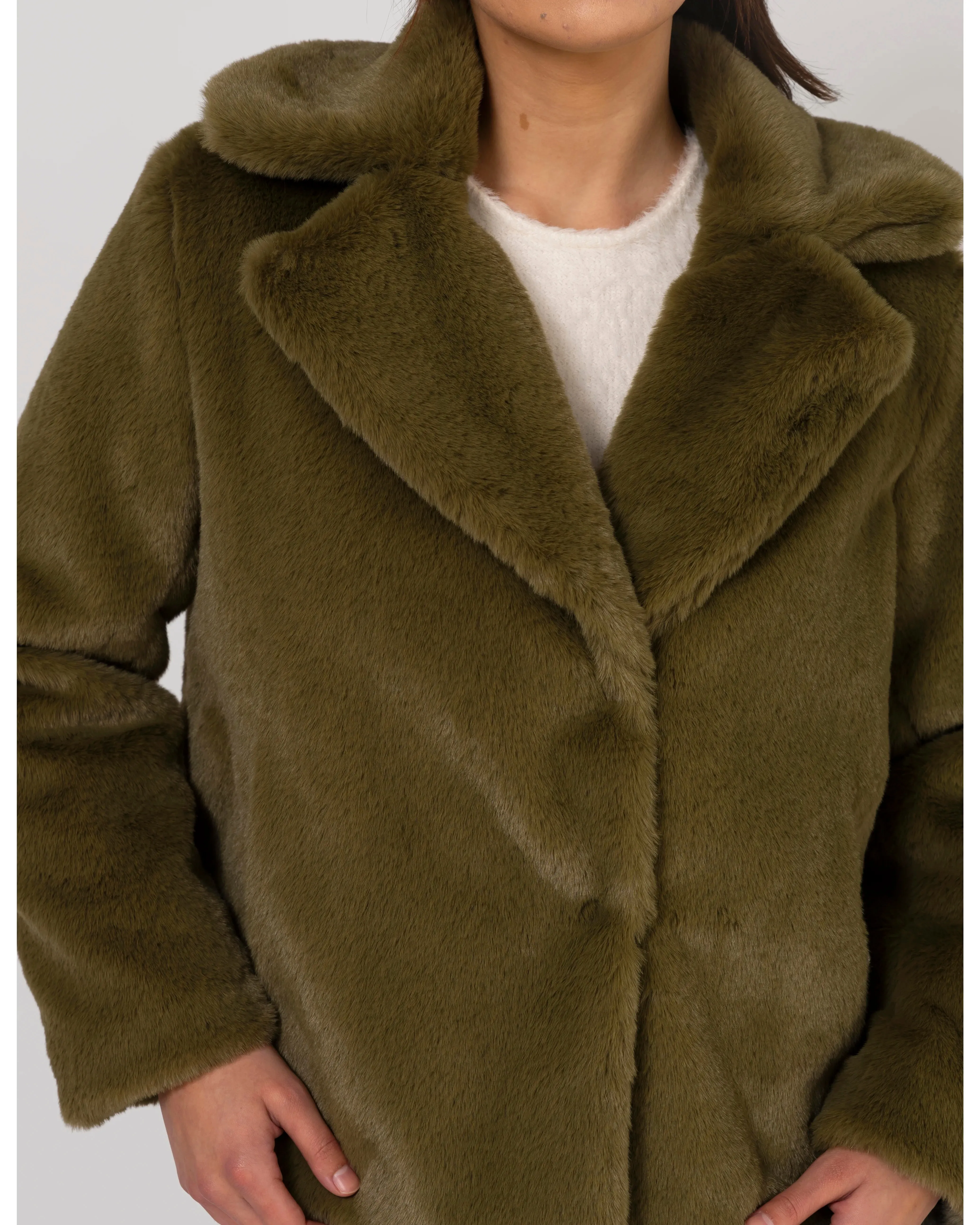 Britta Fur Jacket Moss