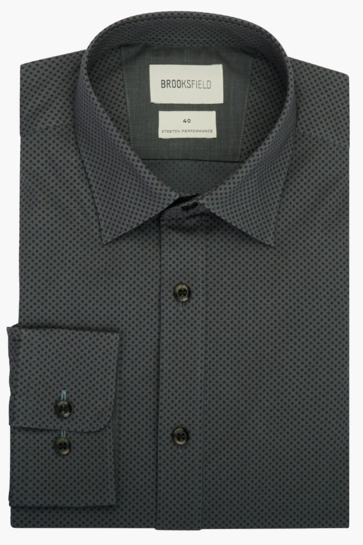 Brooksfield | Dot Print Business Shirt