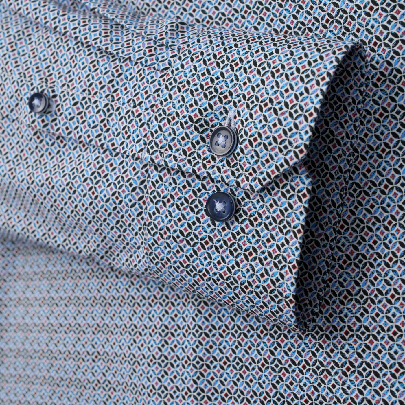 Bugatti Brown Print L/S Shirt