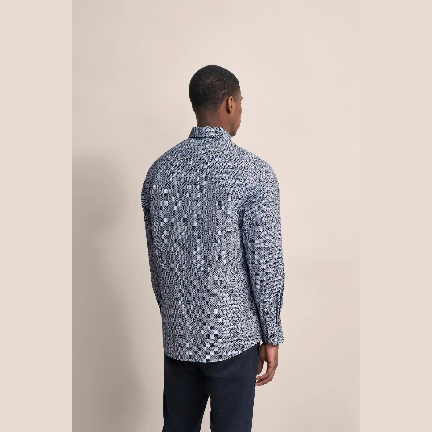 Bugatti Brown Print L/S Shirt