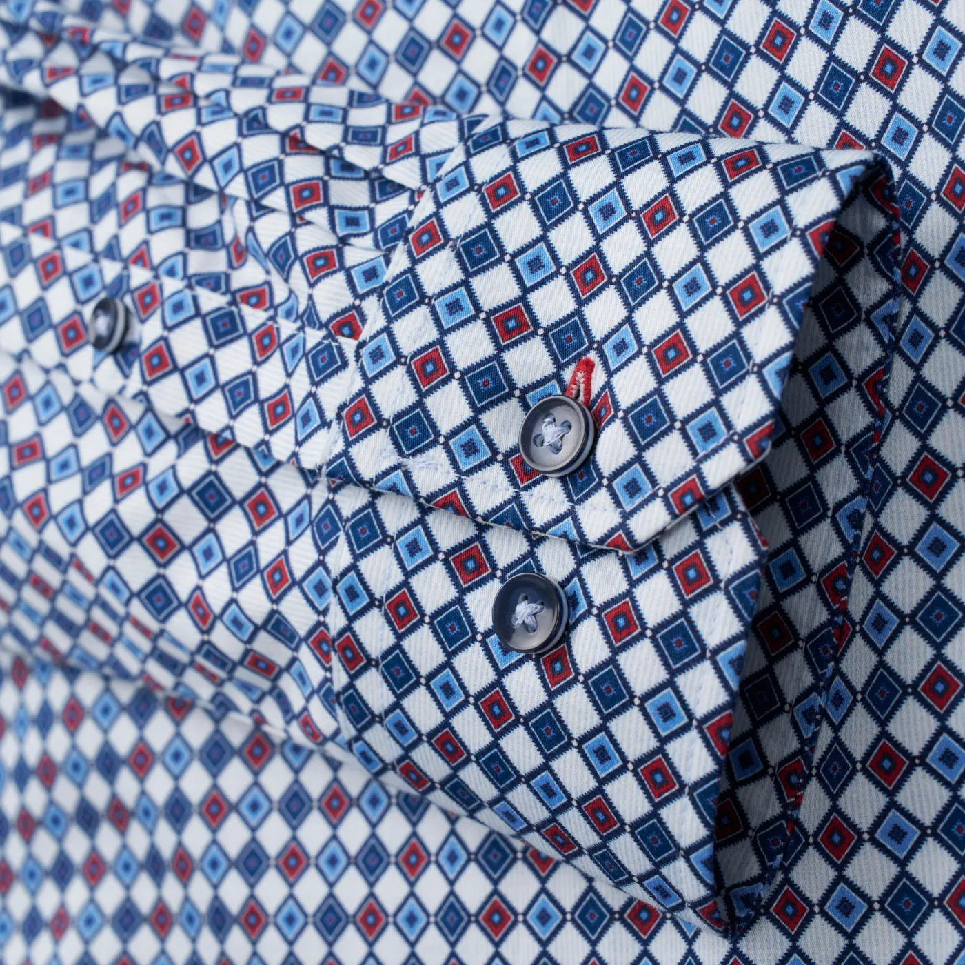 Bugatti Rhombus Print L/S Shirt