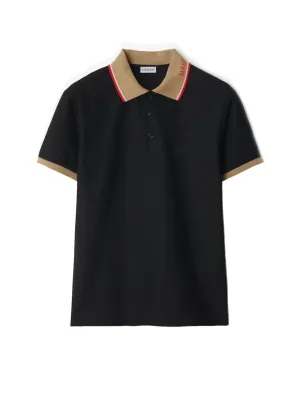 Burberry Cotton Polo Shirt Black