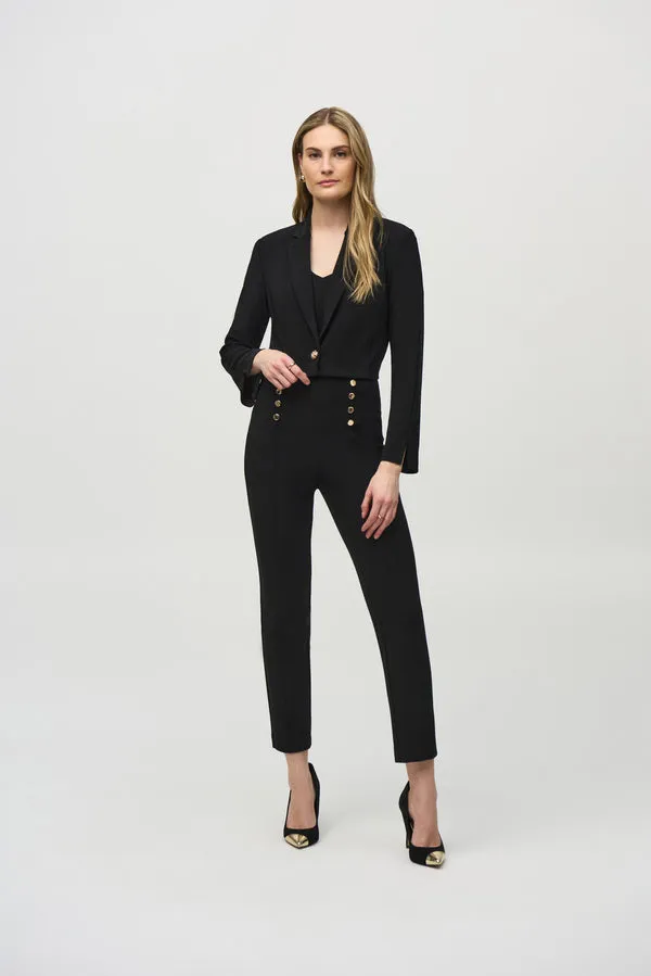 Button Closure Blazer Coat