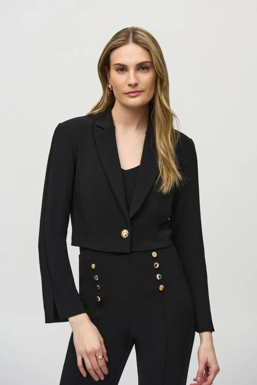 Button Closure Blazer Coat