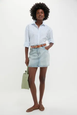 Chambray and White Stripe Wexler Button Down