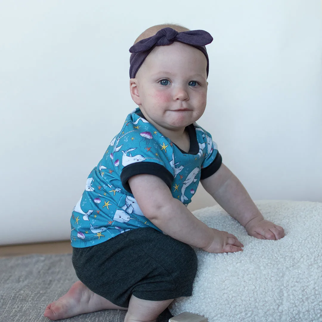 Charcoal Grow-With-Me Shorts
