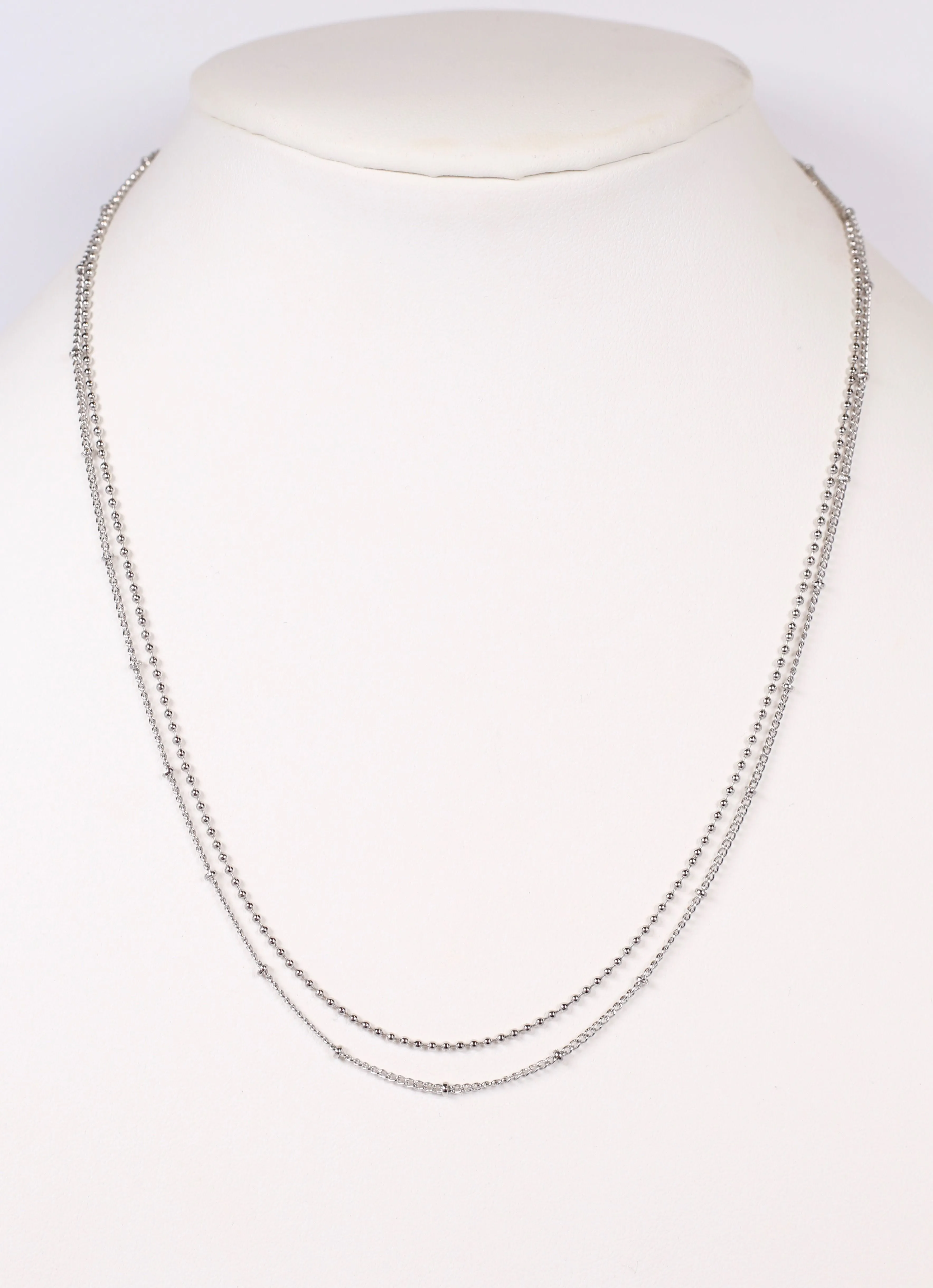 Charlton Layered Necklace SILVER