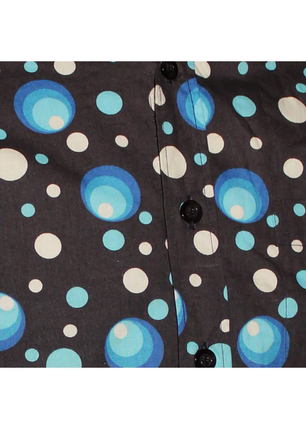 Chenaski Mens Dots & Spots 70's Shirt Navy