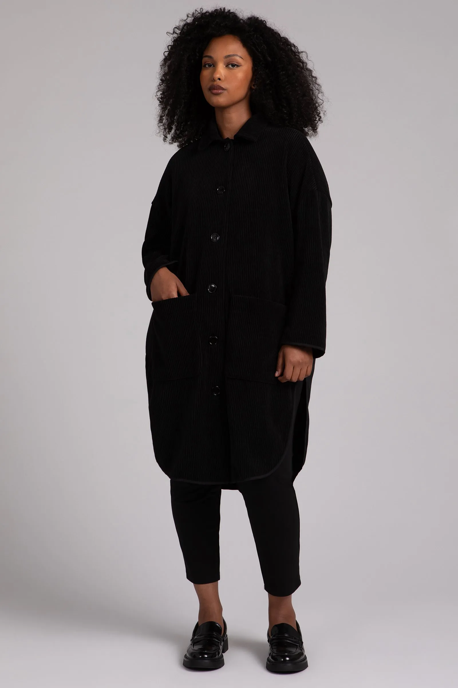 Chenille Cord Maxi Shacket