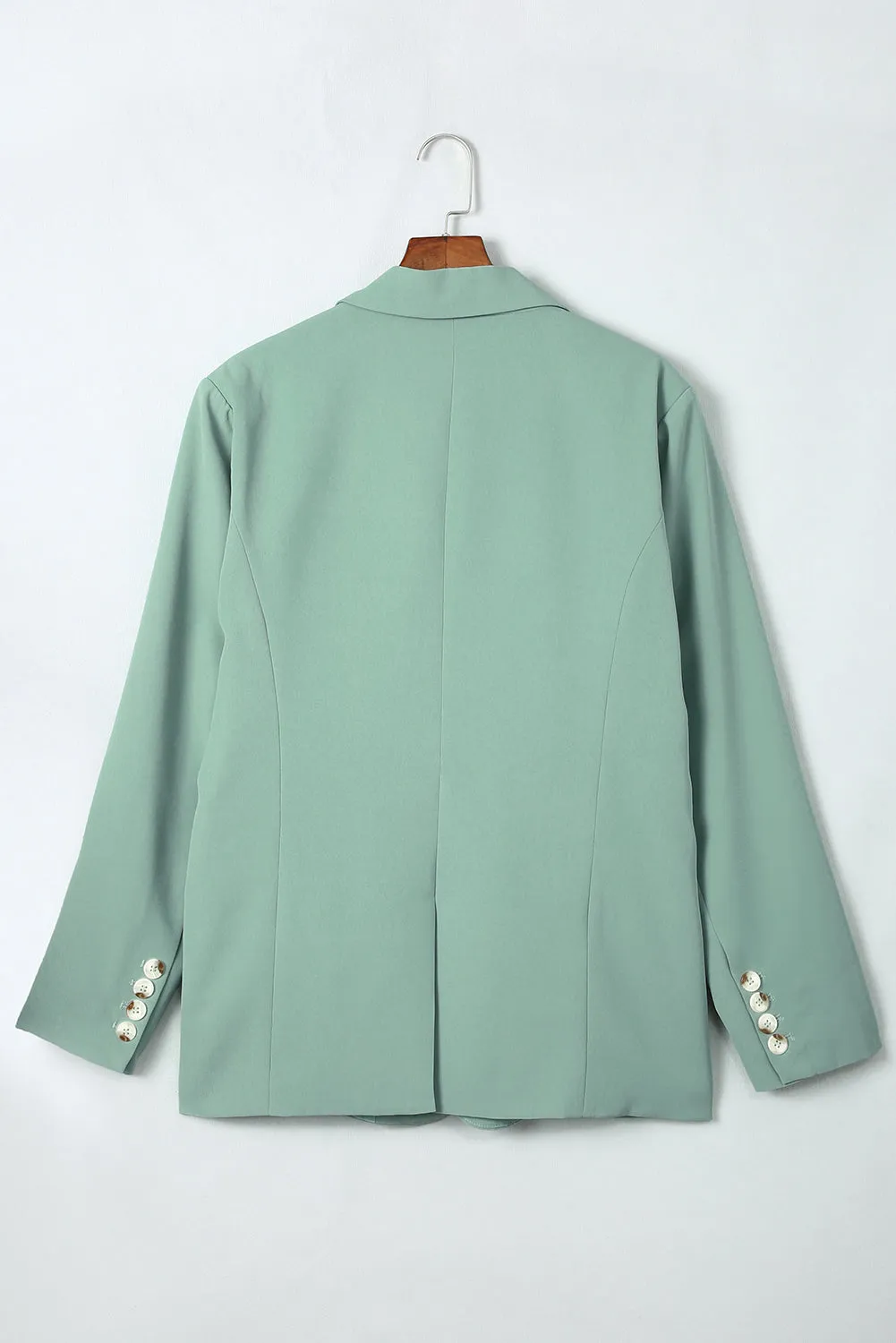 Classic One-Button Flap Pocket Blazer