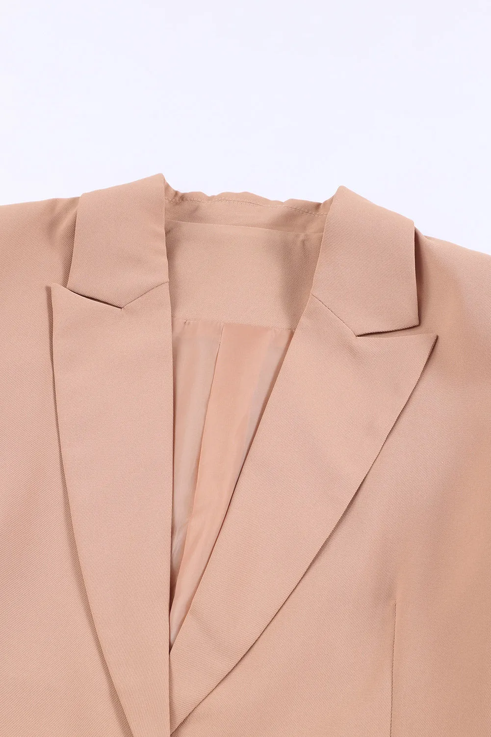 Classic One-Button Flap Pocket Blazer