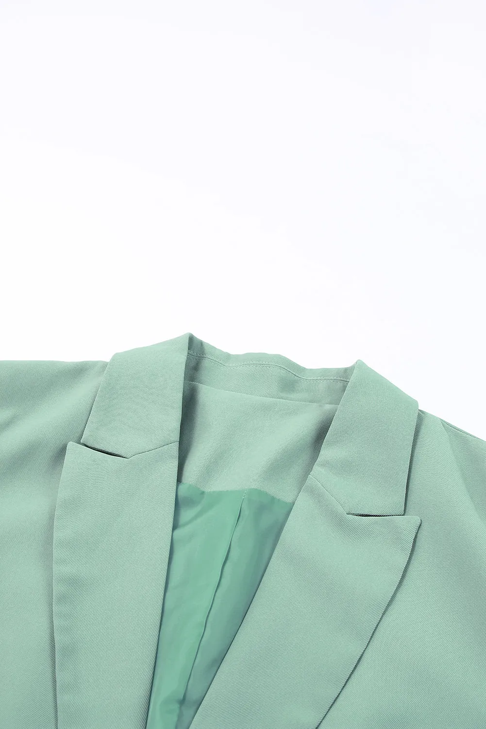 Classic One-Button Flap Pocket Blazer