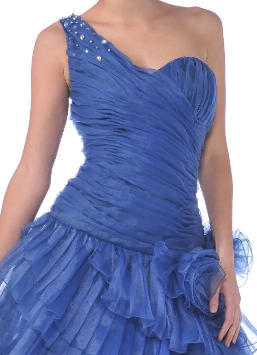 CLEARANCE - Cinderella Divine 1997 One Shoulder Strap Layered Dress (Size 12)