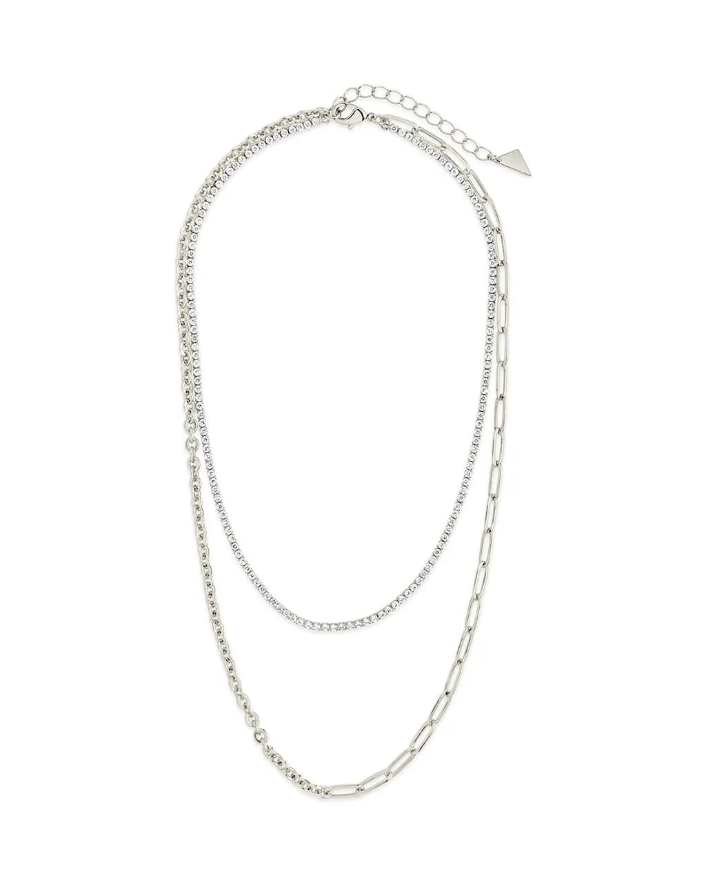 Collins CZ Layered Chain Necklace