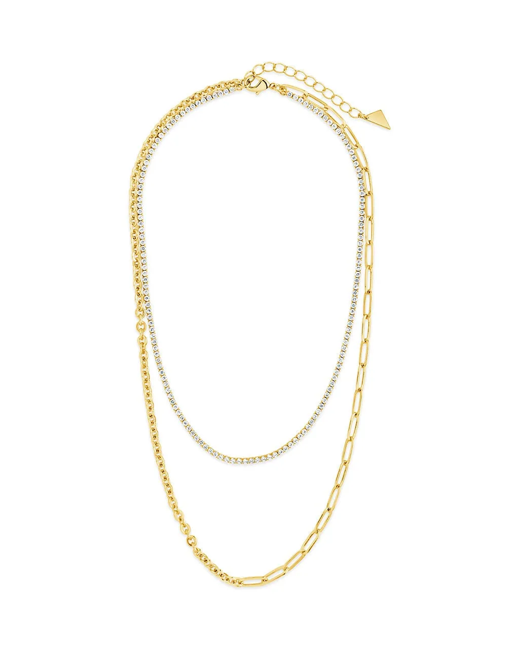 Collins CZ Layered Chain Necklace