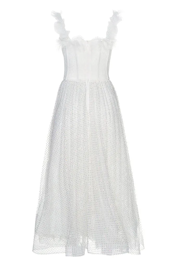 Corset dress with crystals