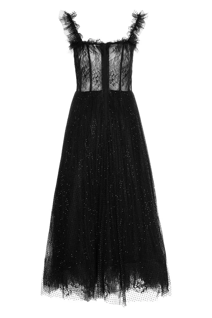 Corset dress with crystals