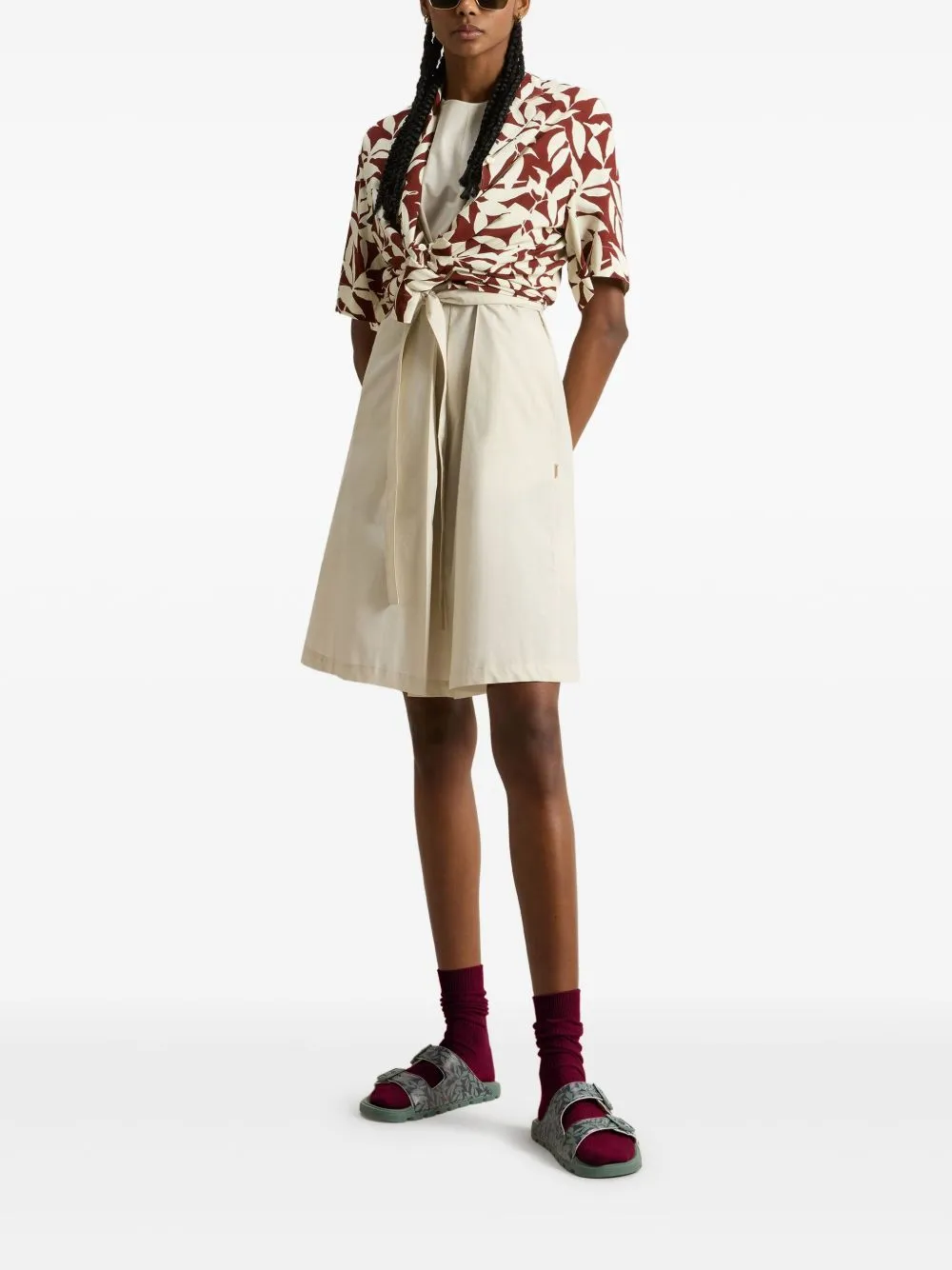 Cotton belted dress