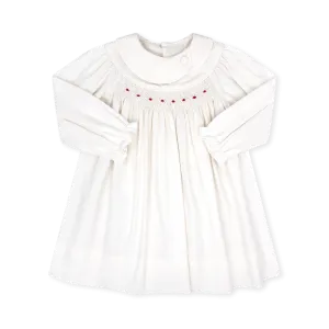 Courtney Dress Long Sleeve - Dreamy White Cord