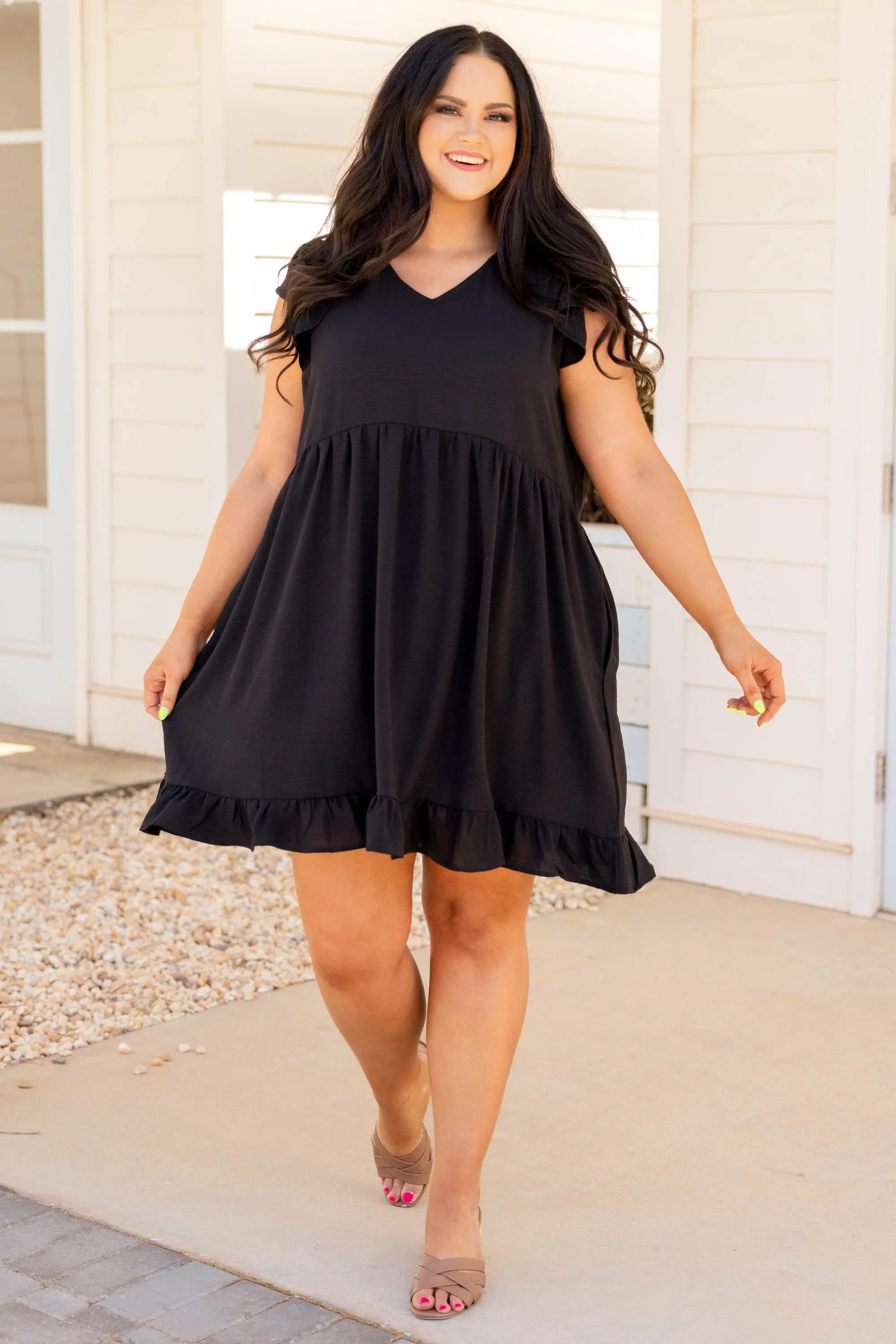 Cozy Cabana Dress, Black