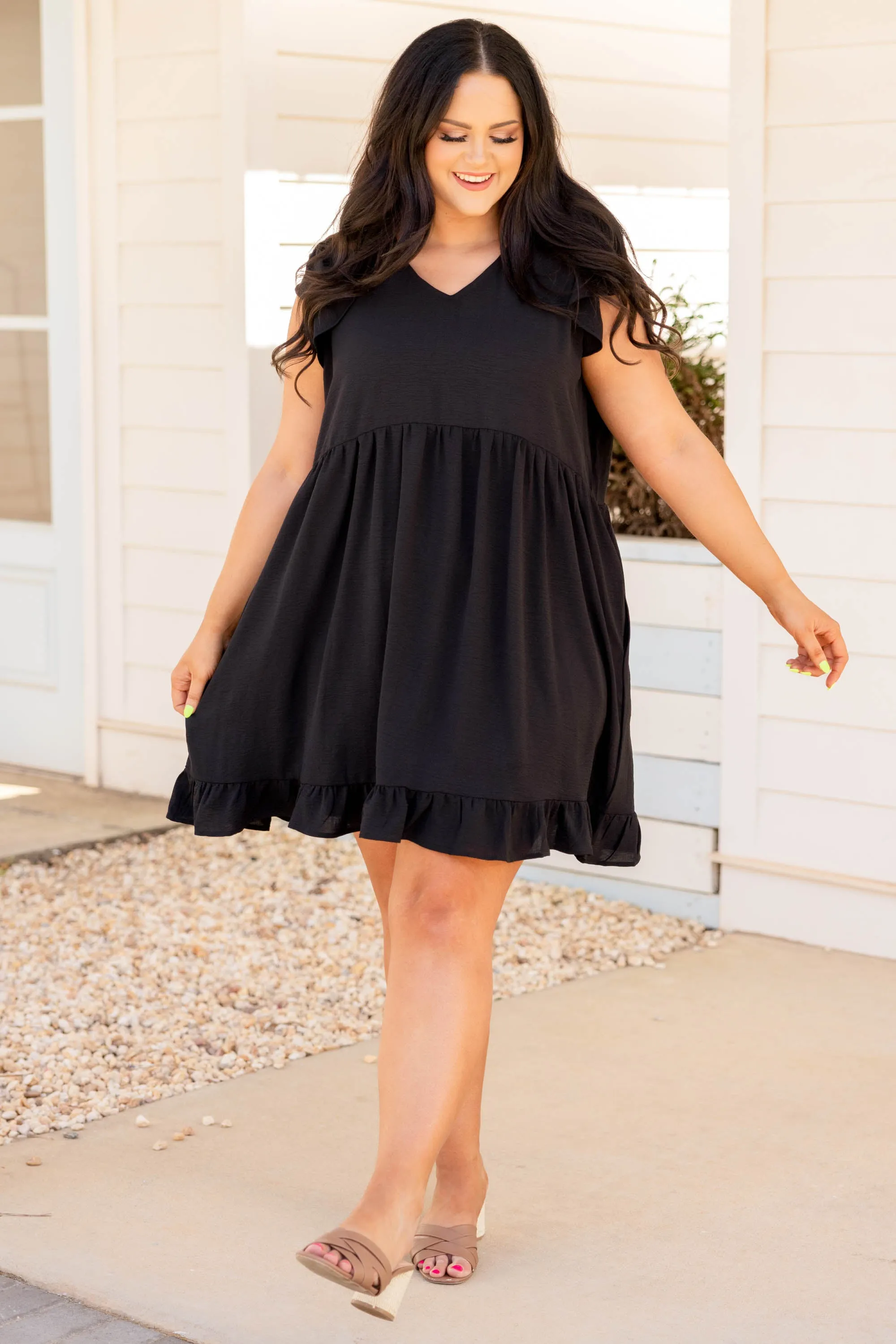 Cozy Cabana Dress, Black