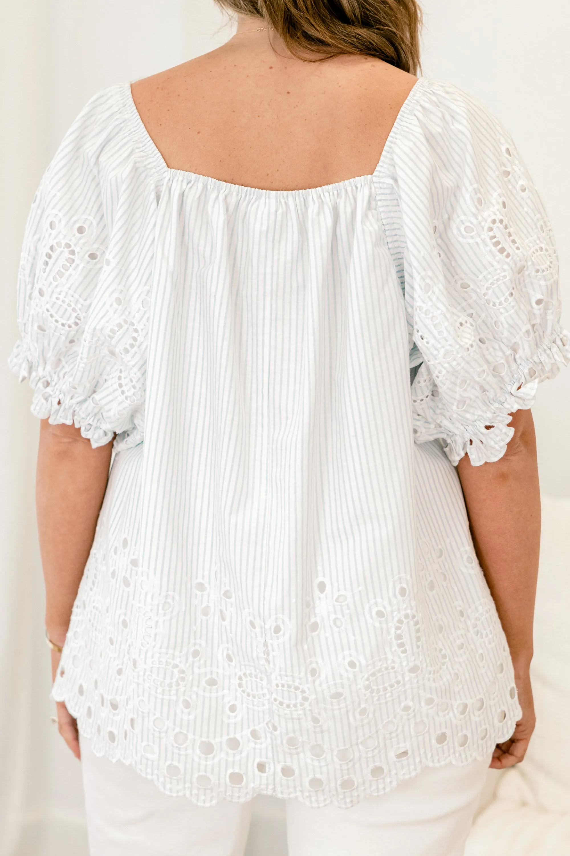 Cozy Love Top, Blue Stripe