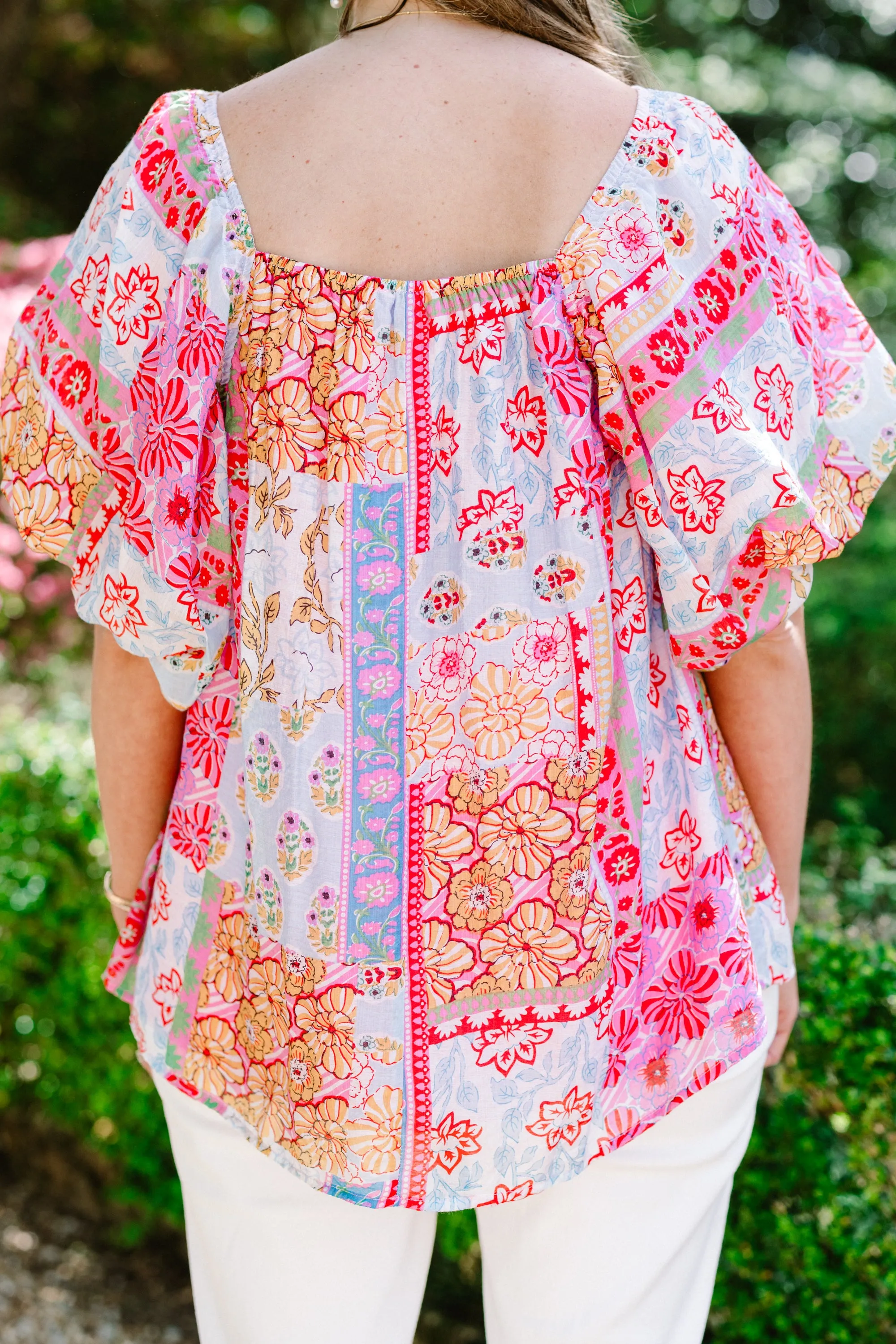 Cozy Love Top, Green Patchwork