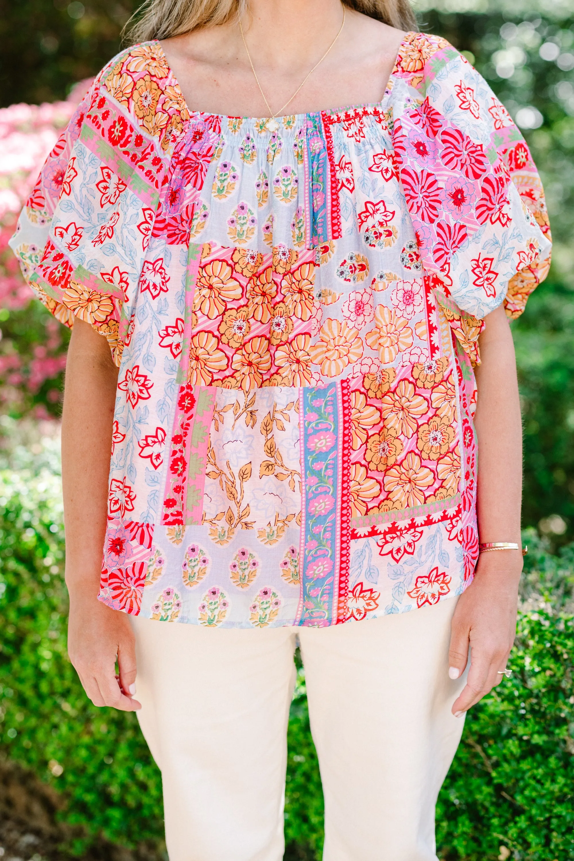 Cozy Love Top, Green Patchwork