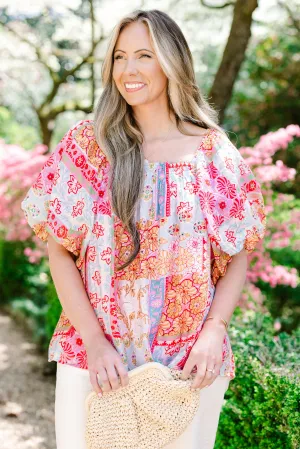Cozy Love Top, Green Patchwork