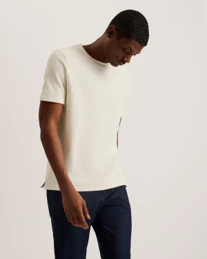 Curlys Short Sleeve Regular Branded T-Shirt Ecru